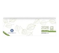 Tischquerkalender Recycling 1W/1S 2026 - 29,6x9,9 cm - 1 Woche auf 1 Seite - Bürokalender mit 60 Seiten - Stundeneinteilung 7 - 19 Uhr - 146-0700