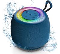 Tisco Enceinte Bluetooth Portable 5.3, Enceinte sans Fil avec Bass Puissantes, Autonomie 24 hrs, Son Surround à 360 degrés, Appairage TWS, TF Carte, Lumière LED, pour Fêtes/Voyage/Extérieur, Noir