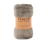 TISECO Home Studio - Plaid Cosy - microflanelle - 220 g/m² - 180x220 cm - Taupe