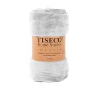 TISECO Home Studio - Plaid Cosy - microflanelle - 220 g/m² - 240x220 cm - Gris Clair