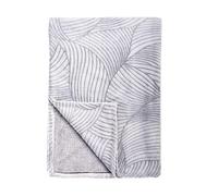 TISECO - Plaid Couverture Laser - microflanelle Fleece - 130x170 cm - Gris