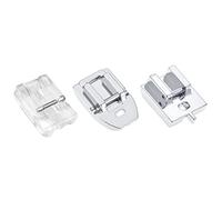 TISEKER Lot de 3 pieds presseur invisibles pour fermeture éclair à tige basse pour machines à coudre Singer, Brother, Babylock, Euro-Pro, Janome, White, Juki, Simplicity, Elna