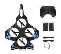 TISHITA 1 Avion Planeur Télécommandé Jouet Avion Planes Volant Jouet Multifonctionnel Mousse EVA avec Lumière LED pour Enfants Adultes Convient pour Jeux, Batterie Bleue 2
