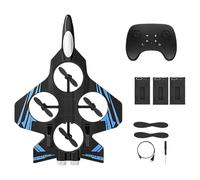 TISHITA 1 Avion Planeur Télécommandé Jouet Avion Planes Volant Jouet Multifonctionnel Mousse EVA avec Lumière LED pour Enfants Adultes Convient pour Jeux, Pile Bleue 3