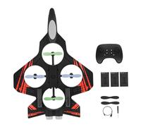 TISHITA 1 Avion Planeur Télécommandé Jouet Avion Planes Volant Jouet Multifonctionnel Mousse EVA avec Lumière LED pour Enfants Adultes Convient pour Jeux, Batterie Rouge 3