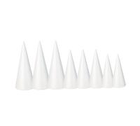 TISHITA 1s Cônes En Mousse Cônes D'Arbre Bases pour Artisanat Modèles à Décorer Surface Vierge pour Imaginer et Créer Convient pour Gnomes Faits Main et Bric, 8 Pièces