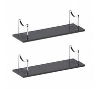 TISHITA 2 Pièces Support Bâtonns Base Rectangulaire Antidérapant Présentoir Antidérapan Transparent Porte-Bâtonns Pile, Noir