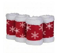 TISHITA 4 Pièces Wrap Jambe d'hiver pr Festif Wrap Jambe Bordure en Peluche Élastique Équipement Équin pr Photos isonnières