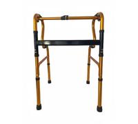 TISHITA Aide à la Marche Réglable Déambulateur Cadre de Marche Barrière d'Escalier Pliable Structure Aluminium Légère Solide Confort Ajustable Soutien de, Jaune