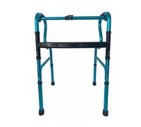 TISHITA Aide à la Marche Réglable Déambulateur Cadre de Marche Barrière d'Escalier Pliable Structure Aluminium Légère Solide Confort Ajustable Soutien de, Bleu