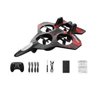 TISHITA Avion Télécommandé RC Avion Drone Quadcopter Jouet Mousse EVA avec Contrôle de et Acrobatie 2.4ghz pour Débutants Enfants Adultes Loisirs, Rouge