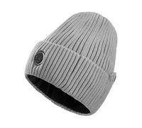 TISHITA Chauffant Bonnet Tricoté Électrique avec Batterie et Fibre de Carbone pour Maintenir La Chaleur Compatible avec Trois Niveaux de Réglage, Gris