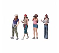 TISHITA Collection de Figurines Résine Réalistes Groupe de Femmes Debout Modèle de Miniature Décoration pour Maquette Convient aux Scènes de Ville et Amateurs de Miniatures