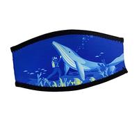 TISHITA Couverture de Sangle de Masque de plongée Protecteur de Cheveux Longs, Coussin de Confort de Natation Head Strap Band Wrapper Snorkeling, Bleu foncé