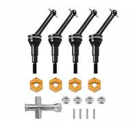 TISHITA Cvd Drive Shaft Arbre de Transmission RC Universel Cardan Avant Arrière Axe Joint Métallique Pièce Renfort Durabilité Prolongée CNC Précision Rotation, Ensemble, Noir+Or