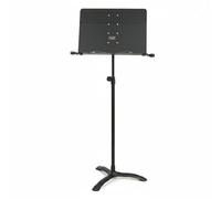 TISHITA de Musique Portable Réglable Support Partitions Plateau Large Trépied Trois Pieds Acier Caoutchouc Adapté aux Méthodes de Travail Formations Auditions, Noir Nuit