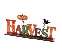 TISHITA Décoration de Plaque à Lettres Figurine pour Table Ornement D'Action de Grâces Décor de Fête Au Format Compact En Bois Approprié pour Maison, Style H