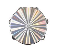 TISHITA Enfant Instrument Percussion Huit Pouces Métalliques Surface Holographique Brillante Cadre Rond Léger pour Accompagnement Danse Cours Musique Éducation Précoce Pratique Rythme