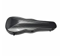 TISHITA Étui Violon Carbone Étui Rigide Coffre Housse Coque Protection Renforcée Contre Chocs et Pressions Doublure Éponge avec Tissu Bretelles Réglables, Noir Brossé