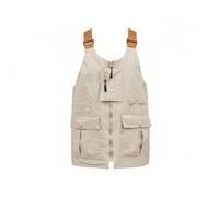 TISHITA Gilet Décontracté Gilet Veste Système Transformable Sac Bandoulière Polyester Respirant Multifonction avec Compartiments Ajustables Convient à Randonnée Camping Pêche Usage Urbain, Kaki, M