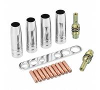 TISHITA Jeu 10 Pointes en Cuivre pour Chalumeau Brasage Buse Protection Porte Embout pour Système Soudage Sous, 17PC 0 8