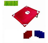 TISHITA Jeu Sacs Haricots pour Enfants Six Accessoires Lancement Surface Jeu Recouverte Tissu Rouge pour Divertissement Familial Jeux Plein Air.