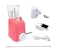 TISHITA Machine à Tricoter Électrique pour Débutants Crochet Machine à Tisser Automatique Bobineuse de Fil Manuel Outil de Tressage Créatif en PP Adaptée Au B, Rose