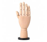 TISHITA Main Mannequin Articulée En Bois Réglable Porte-Bagues Bureau Flexible Support D'exposition pr Photographes, Commerçan, Organition on, Court Droit