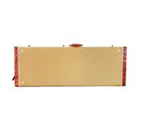 TISHITA Mallette Électrique Portable avec Coque Protectrice Blindée pour Stockage Sécurisé et Transport Pratique pour Concert, Étui Rigide pour Guitare avec Finition Tweed, Array, Beige À Chevrons