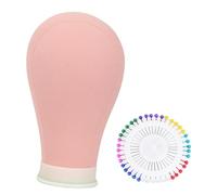 TISHITA Mannequin Tête Support de Perruques Bloc En Toile Résistante Modèle Professionnel Léger Portable et Réutilisable Convient pour Exposition Coiffure Bou, Rose, Circonférence 53 Cm