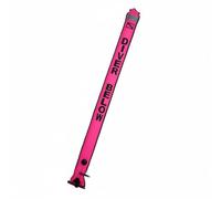 TISHITA Marqueur de Surface de Plongée Bouée Gonflable Tube de Repérage Étanche Double Gonflage Structure en Nylon et TPU Boucle en Acier Inoxydable Adapté à, Rose Fluorescent, 1,2 M 18 Cm