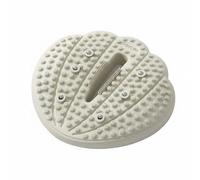 TISHITA Massageur de Pieds en Silicone Tapis Appui Acupression Plateforme Coussin d'Air Élastique Base PVC Antidérapante 49 Nœuds 6 Disques Thérapeutiques, Blanc