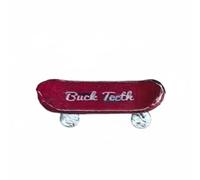 TISHITA Mini Planche à roulettes Miniature Modèle Diorama Accessoire Décor Urbain Résine Mise en Scène Crédible avec Détails de Chariot et Roue Adapté aux, Rouge