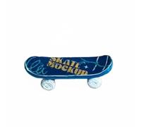 TISHITA Mini Planche à roulettes Miniature Modèle Diorama Accessoire Décor Urbain Résine Mise en Scène Crédible avec Détails de Chariot et Roue Adapté aux, Bleu Foncé