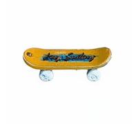 TISHITA Mini Planche à roulettes Miniature Modèle Diorama Accessoire Décor Urbain Résine Mise en Scène Crédible avec Détails de Chariot et Roue Adapté aux, Jaune