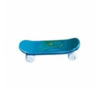 TISHITA Mini Planche à roulettes Miniature Modèle Diorama Accessoire Décor Urbain Résine Mise en Scène Crédible avec Détails de Chariot et Roue Adapté aux, Bleu Clair