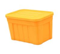 TISHITA Miniature Boîte de Rangement Modèle Organisateur Miniature Bac Empilable Décoratif avec Couvercle Accessoire Maison de Poupée Adapté pour Jeu de Rôle, Orange