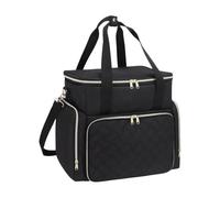 TISHITA Nail Polish Organizer Organisateur pour Vernis à Ongles Coffret de Manucure à Grande Capacité Sac pour Lampe de Séchage à Ongles Mallette de Rangement, Noir