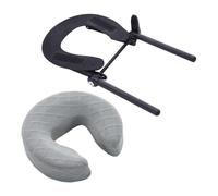 TISHITA Oreiller de Massage pour Matelas et Appui-tête, Soutien Du Visage, Confort Optimal, Housse de Haute Qualité et Cadre En Aluminium, Idéal pour Les Salo, Gris Clair
