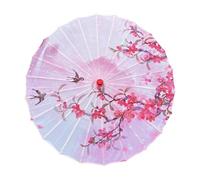 TISHITA Parasol Chinois Élégant avec Motifs Floraux en Papier Huilé Accessoire de Costume Décoration de Mariage Conçu en Bois et Soie Convient pour S, Style E