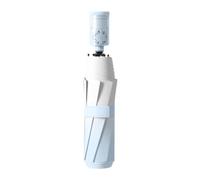 TISHITA Parasol Pliable avec Ventilateur, Imperméable et Original, Idéal pour Les Activités de Plein Air, Notamment Les Parcs D'attractions et Les événeme, Bleu