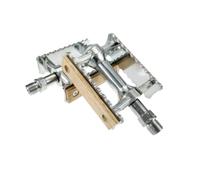 TISHITA Pédale Bicyclte Corps Alliage CNC Axe Acier Soli Surface Bois Adhérence ntelée Rotation Douce pour Vélo à Pignon Fixe Ville