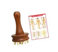 TISHITA Peigne de Massage En Bois, Outil de Modelage Corporel, Manuel D'utilisation pour Le Soin et Le Coiffage.