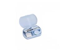 TISHITA Perforatrice Bureau Accessoires Papeterie Rangement Compact Polyvalent Adaptée aux Professionnels Étudiants Travail au Bureau, Bleu, Ensemble 4 Pièces