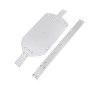 TISHITA Plaque de Protection de Châssis et Renfort pour Camion Télécommandé Accessoire de Modification Kit Rail Métal Pièce de Rechange pour 1 14 Convient à L, Argent