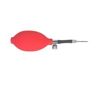 TISHITA Pompe à Main pour Ballon de Gymnastique Artistique Pompe Manuelle Mini Portable Gonflable Système Double Aiguilles Caoutchouc Métal Adaptée Au Sport E, Rouge