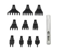 TISHITA Punch Set Outil de Perforation Cuir Emporte-pièce Poignée Moletée Têtes Interchangeables Acier Alignement Précis pour Surpiqûres Régulières Adapté aux Patrons Gabarits Marquage Assemblage Cuir
