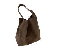 TISHITA Sac à Main Femme Pochette Suédé Fourre-Tout Casual avec Chic et Capacité Spacieuse Adapté Au Bureau Shopping Rendez-Vous Fêtes Cadeau, CafÉ