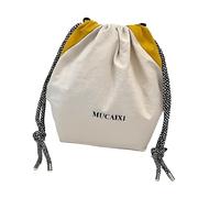 TISHITA Sac à Main pour Femme Élégant Sac Seau avec Fermeture à Cordon Multifonctionnalité Porté Épaule en Nylon Léger Imperméable Adapté et Voyag, Jaune