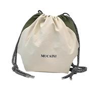 TISHITA Sac à Main pour Femme Élégant Sac Seau avec Fermeture à Cordon Multifonctionnalité Porté Épaule en Nylon Léger Imperméable Adapté et Voyag, Vert